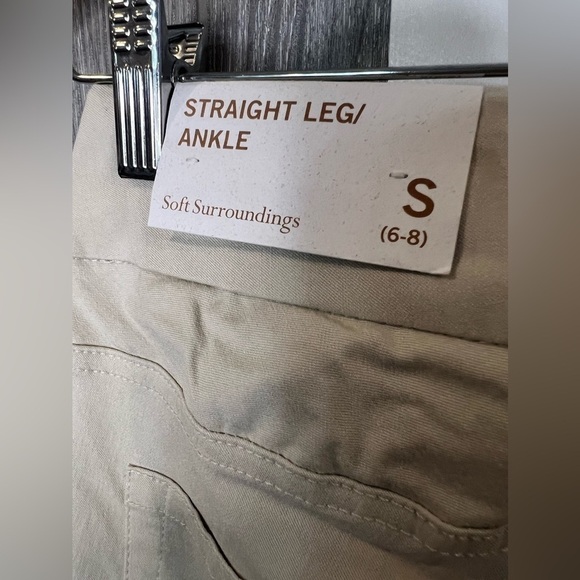 Soft Surroundings Pants - 159. NWT Soft Surroundings Super Stretch Lattice Ankle Pants Salt Women’s S 6-8